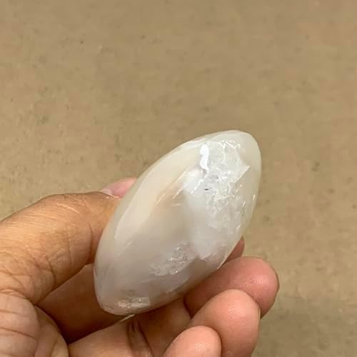 110g Natural Selenite Palm-Stone Crystal Pillow Shape