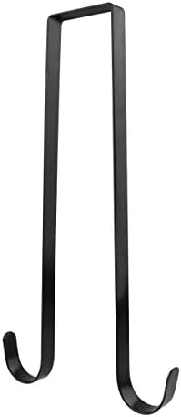 12 Inches Black Metal Double Wreath Hanger - 2 Sided Design