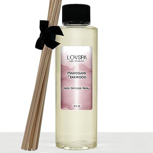 LOVSPA Mahogany Teakwood Reed Diffuser Refill 4 oz