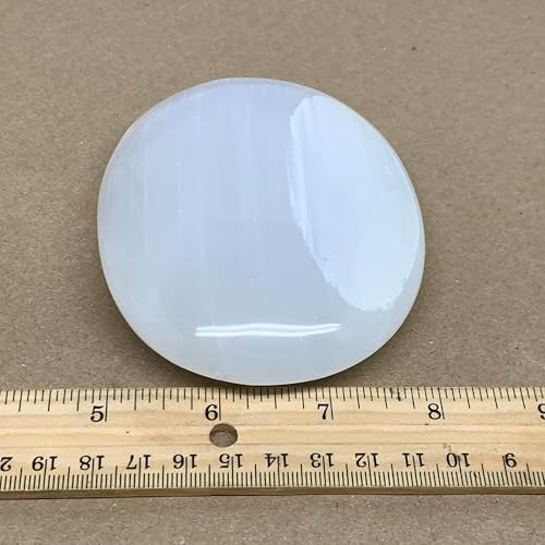 WatanGems Large Natural Selenite Palm-Stone Crystal Pillow Shape 06lbs