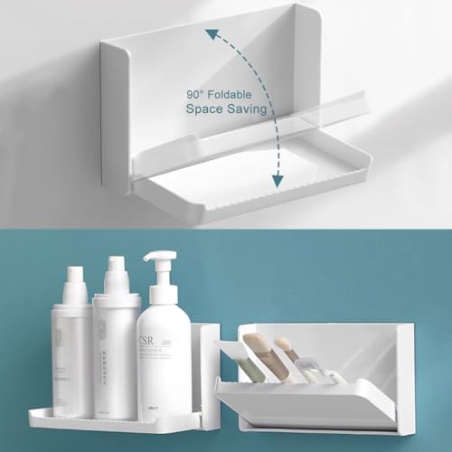 Foldable Adhesive Floating Shelf for Home Office Decor