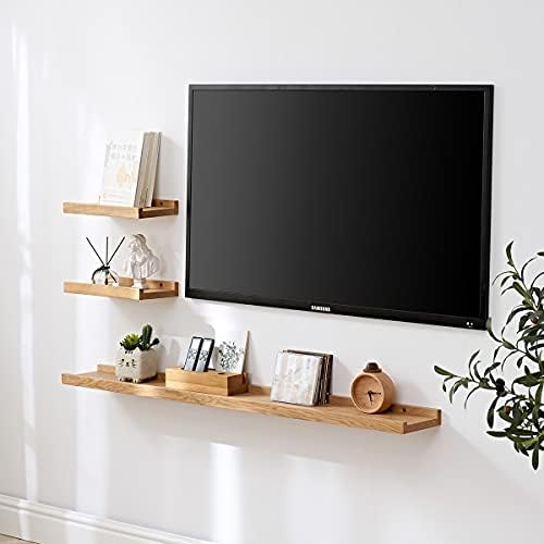 Natural Oak Wood Floating Shelf 12 Inch