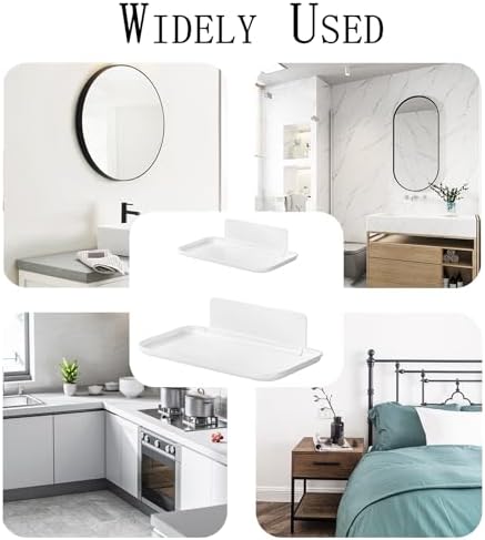 2Pcs No-Drill Foldable Floating Shelves for Wall