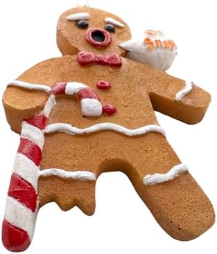 Gingerbread Man with Broken Leg Crutch Ornament