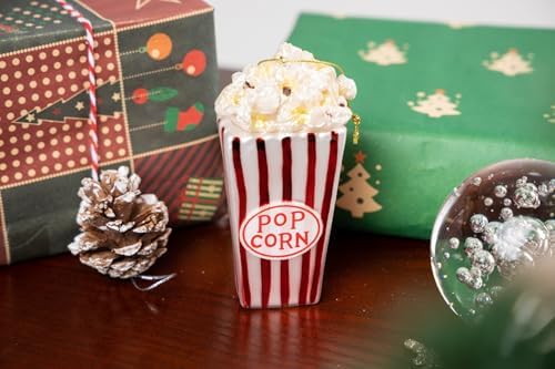 2pcs Blown Glass Popcorn Christmas Ornaments