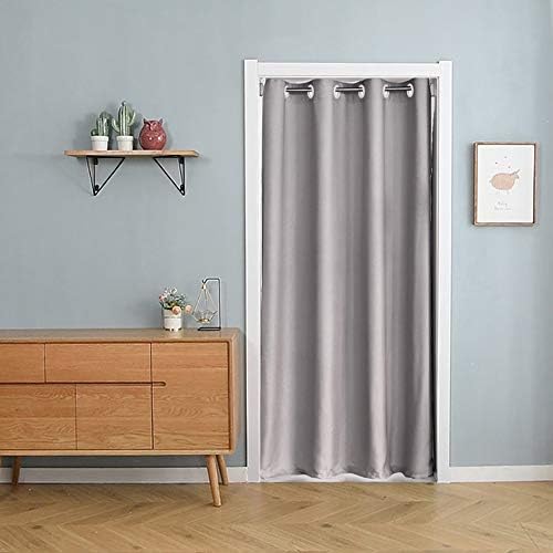 Pureaqu Grommet Grey Doorway Curtain Panel 79 Inches Long
