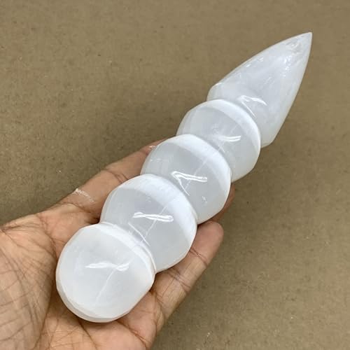 080 Lbs Large Selenite Crystal Spiral Wand Point B36604