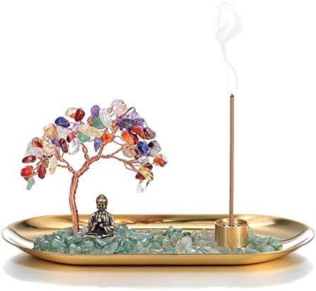 Jovivi Crystal Incense Holder for Sticks