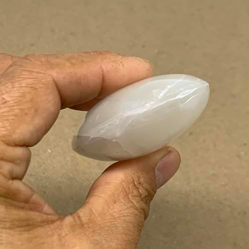 WatanGems 95g Selenite Palm-Stone Crystal Pillow Shape