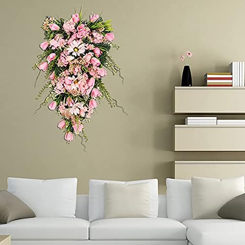 Pink Teardrop Wreath for Home Decor 157inch