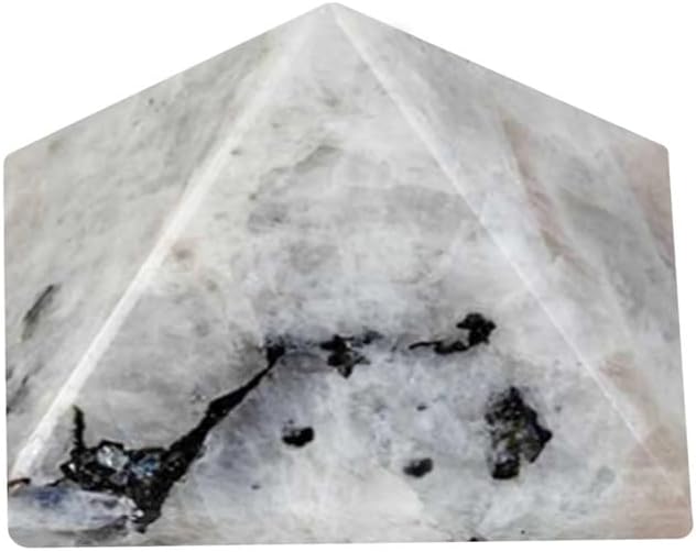 EDZZEL Natural White Moonstone Pyramid 2 Inch 1 Pcs