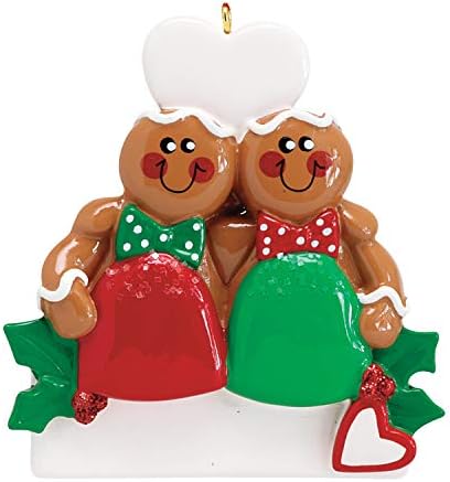 Personalized Couple Ornament 2024 - Gumdrop Gingerbread Tree Ornament