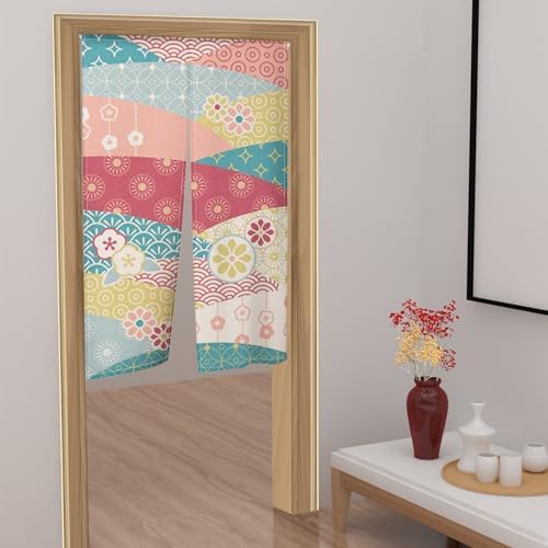 Japanese Noren Door Curtain 34x48 Inches Single-Sided Pattern