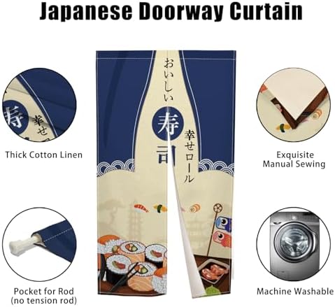 Japanese Noren Door Curtain 34x60 Inches 1