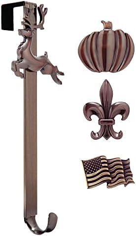 Haute Decor Adjustable Wreath Hanger with Seasonal Icons