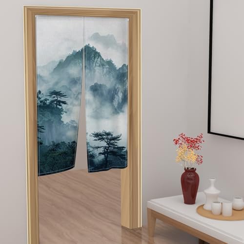 Leowefowa Japanese Noren Door Curtain Feng Shui Panel