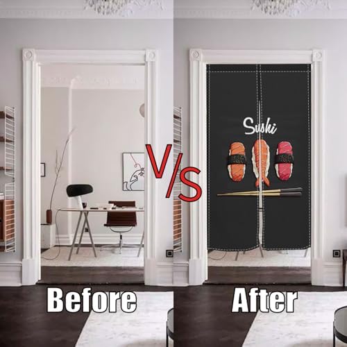 Traditional Japanese Noren Curtain for Wall Privacy Divider