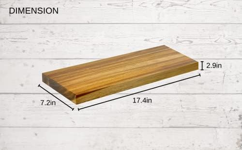 Teak Wood Floating Shelves 17x67 Pack of 2