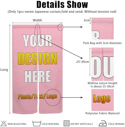 Leowefowa Custom Noren Doorway Curtain Panels