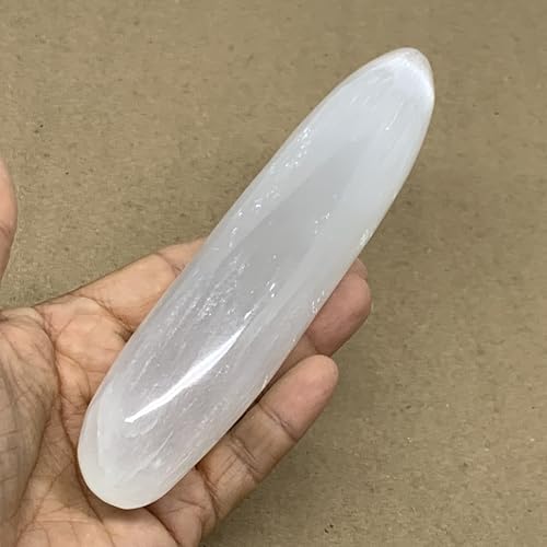 Natural Selenite Crystal Wand Polished 7x14 063 Lbs B36495