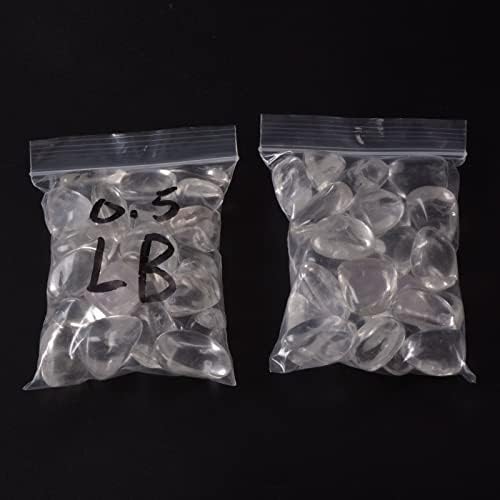 Justinstones 12LB White Clear Quartz Tumbled Stones Collection