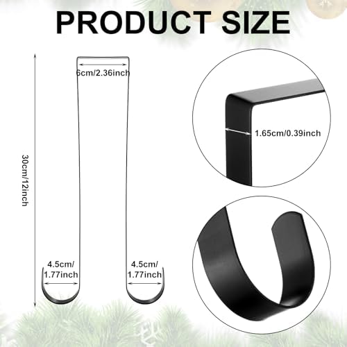 2 Pcs 12 Inches Double Sided Wreath Hanger for Front Door