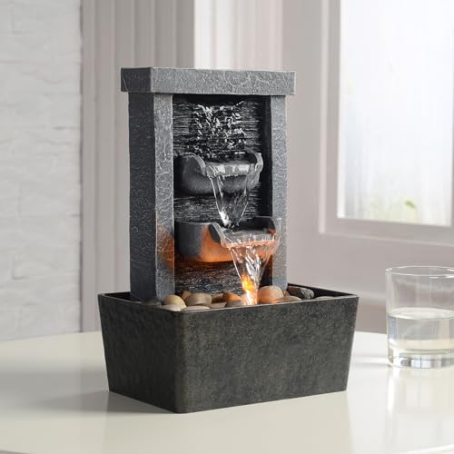 GOSSI Indoor Waterfall Fountain with LED Lighting