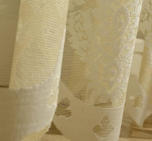 Simple European Style Solid Color Jacquard Curtains Panel