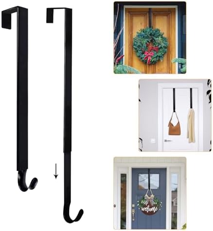 Shangtianfeng 2 Pack Adjustable Front Door Wreath Hangers