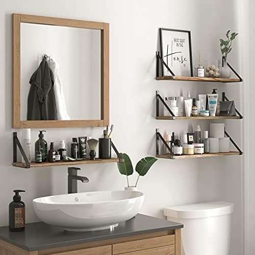 Wallniture Bora Floating Shelves 24x6 Set of 4