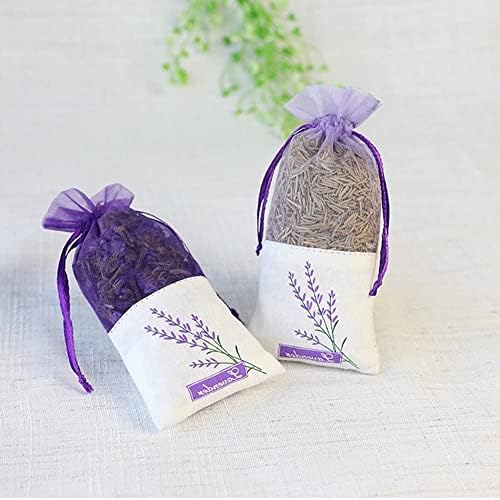 LapangZi Lavender Sachets 12 Purple Drawstring Bags