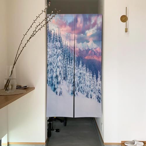 ChloropLastid Winter Wonderland Noren Door Curtain 34x60 Inches