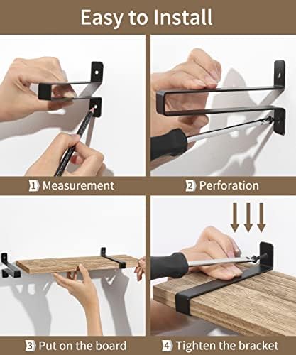 Sapowerntus Wood Floating Shelves Set of 3