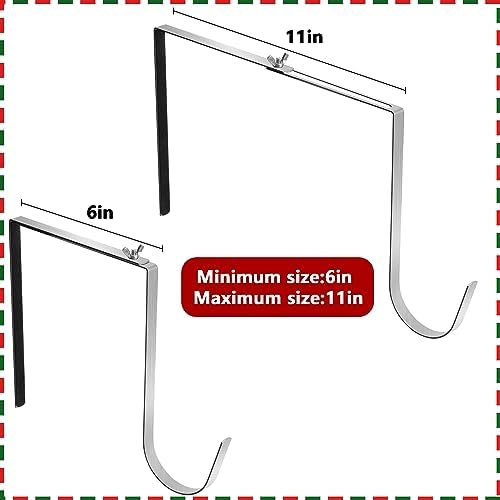 Christmas Headstone Wreath Hanger - Adjustable 6-11 Inch