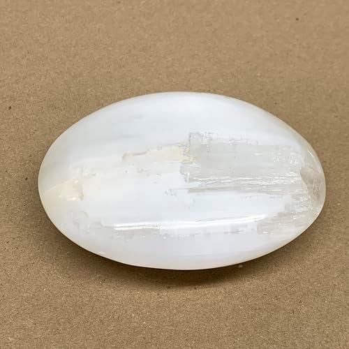 WatanGems Large Selenite Palm-Stone Crystal 067 lbs