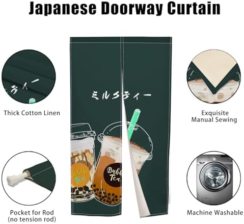 Japanese Modern Noren Door Curtain 34x60 Inch