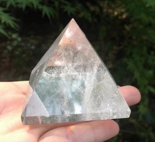 FLOAPA Pyramid White Crystal Clear Quartz Stones 30mm Decoration