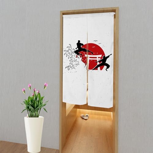 Japanese Noren Door Curtain Panel 34x60 Inch