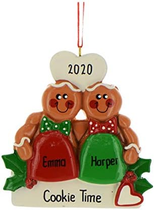 Personalized Couple Ornament 2024 - Gumdrop Gingerbread Tree Ornament