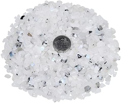 White Moonstone Tumbled Chips for Jewelry and Home Decor
