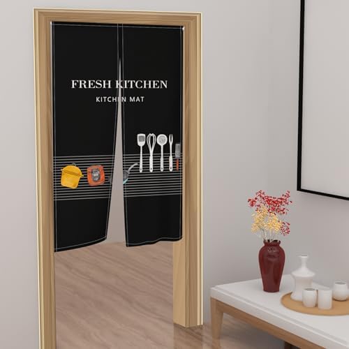 Leowefowa Japanese Doorway Curtain Noren Kitchen Privacy Panel