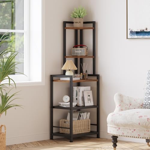 LINGMI 5-Tier Corner Bookshelf Storage Stand