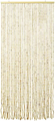 FlavorThings 36x79 inch Natural Wood Bamboo Beaded Curtain Room Divider