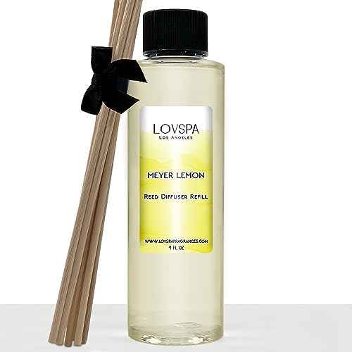 LOVSPA Meyer Lemon Diffuser Oil Refill with Replacement Reeds