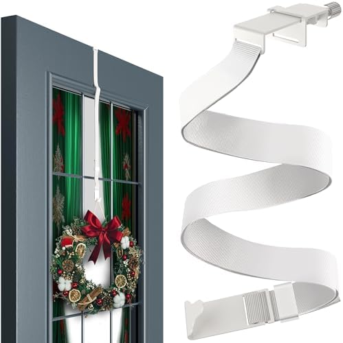 Menz Adjustable Wreath Door Hanger - White