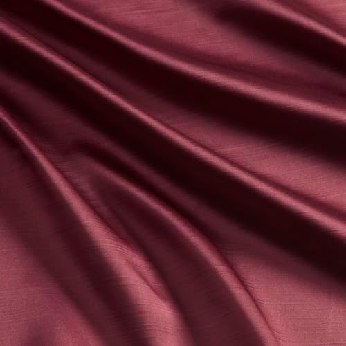 Elegant Burgundy Pleat Curtain Panel with Tieback