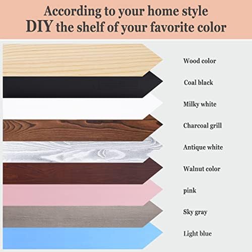 MBYD 24 Inch Floating Shelves Set of 3 Natural Wood
