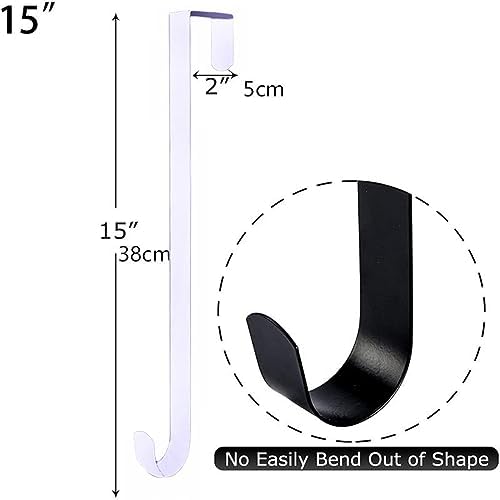 15 Inch Heavy Duty Metal Wreath Hanger Black 1Pcs