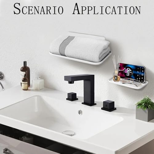 2Pcs No-Drill Foldable Floating Shelves for Wall