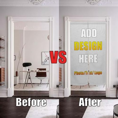 Customized Japanese Door Curtain Noren with Picture 335x472
